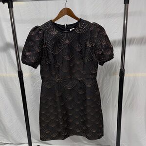 DKNY Black and Gold Mini Dress